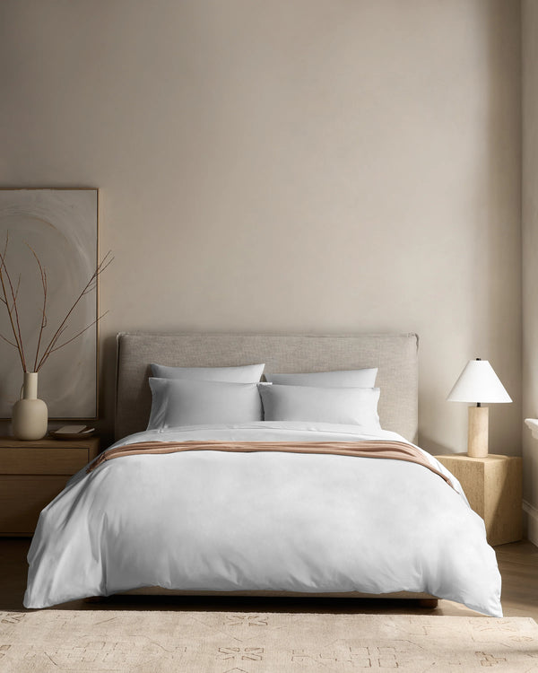 Organic Crisp Percale Duvet Cover - Twin / Ivory