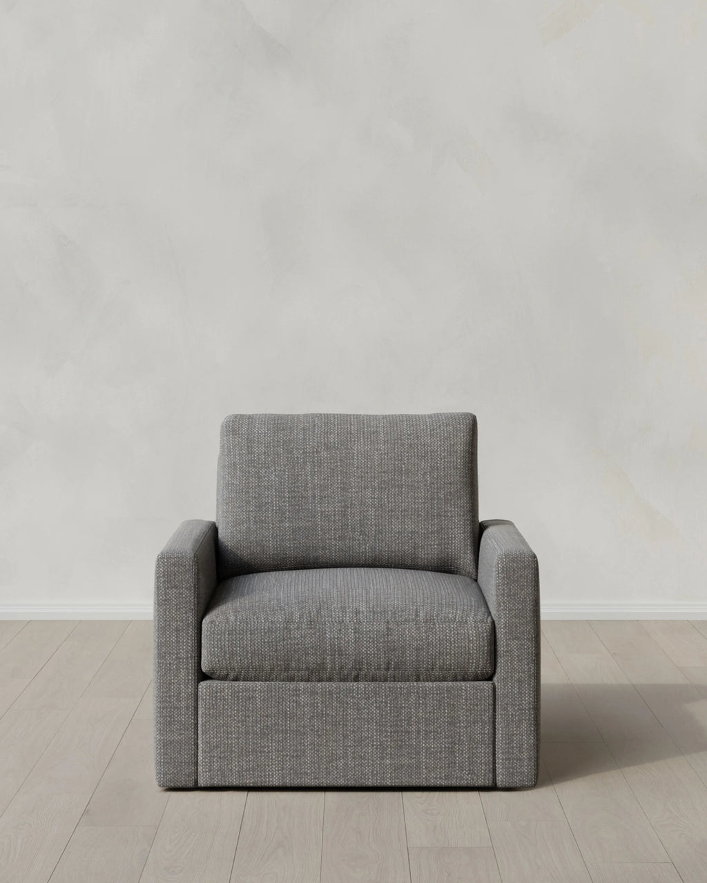 Brennan Swivel Chair in Performance Chenille Linen Blend - 32" / Slate