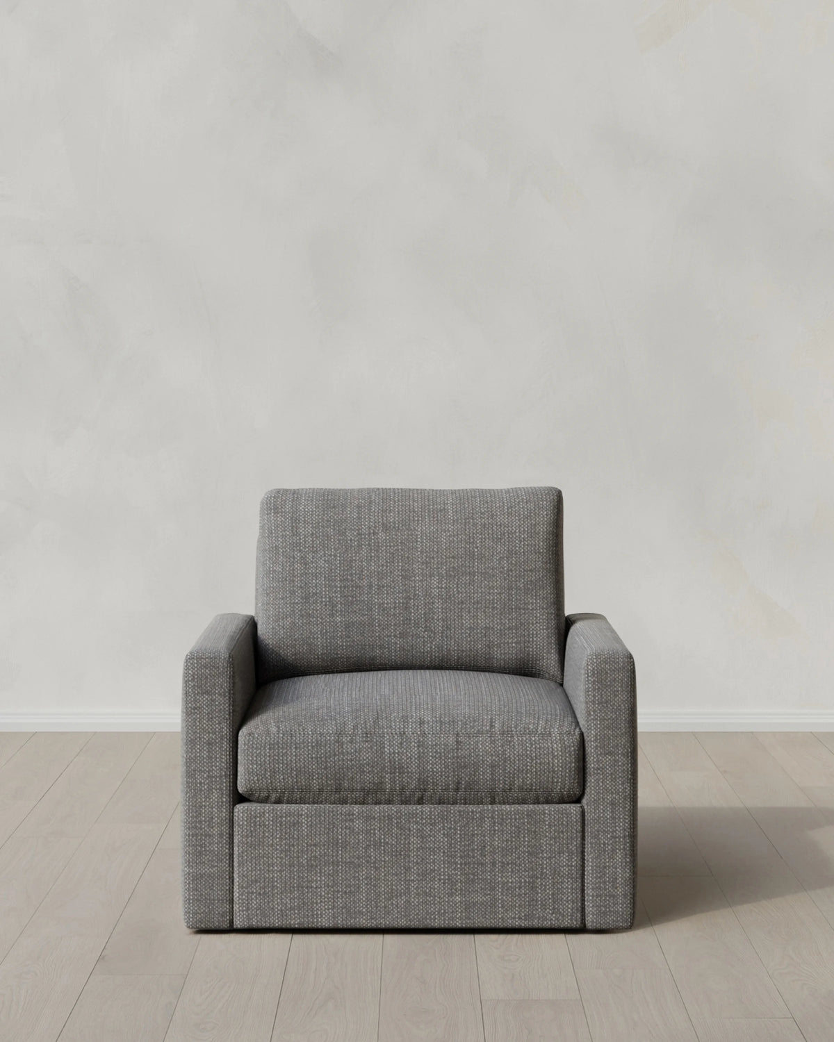 Brennan Swivel Chair in Performance Chenille Linen Blend - 32" / Slate Main image