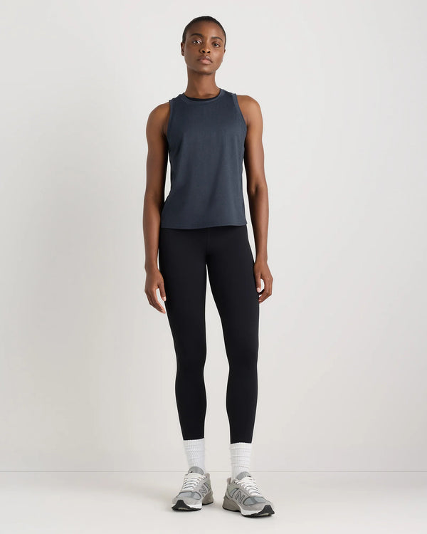 Flowknit Breeze High-Neck Tank - XS / Heather Deep Navy