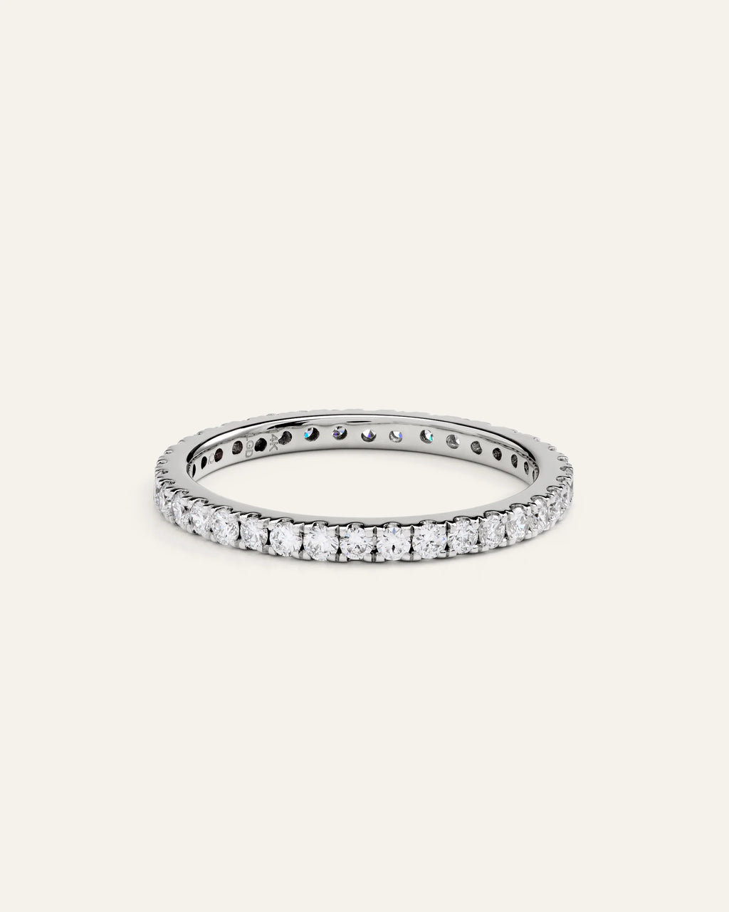 14K Gold Lab Grown Diamond Pave Eternity Band - 0.65ctw - 4 / Yellow Gold