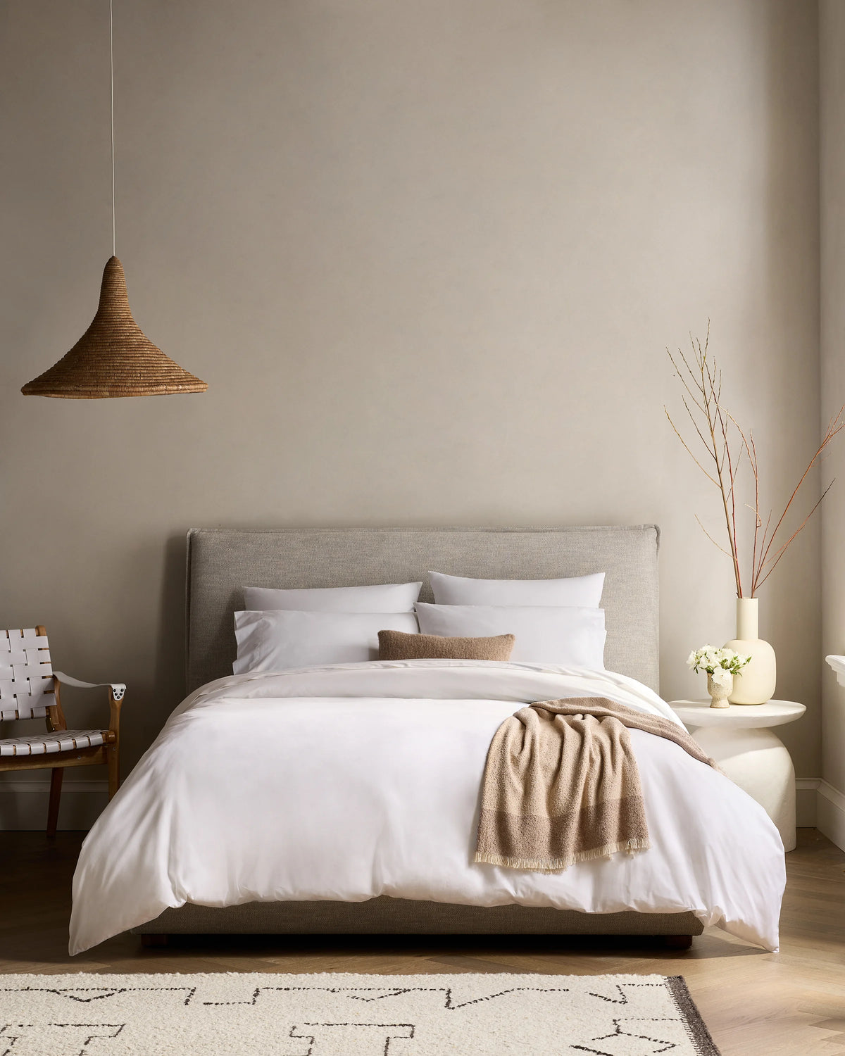 Organic Crisp Percale Duvet Cover - Twin / Ivory