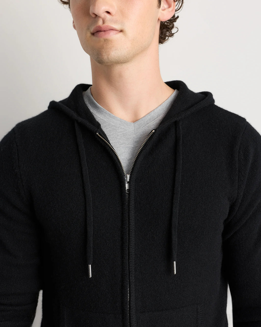 Mongolian Cashmere Full-Zip Hoodie - S / Teak