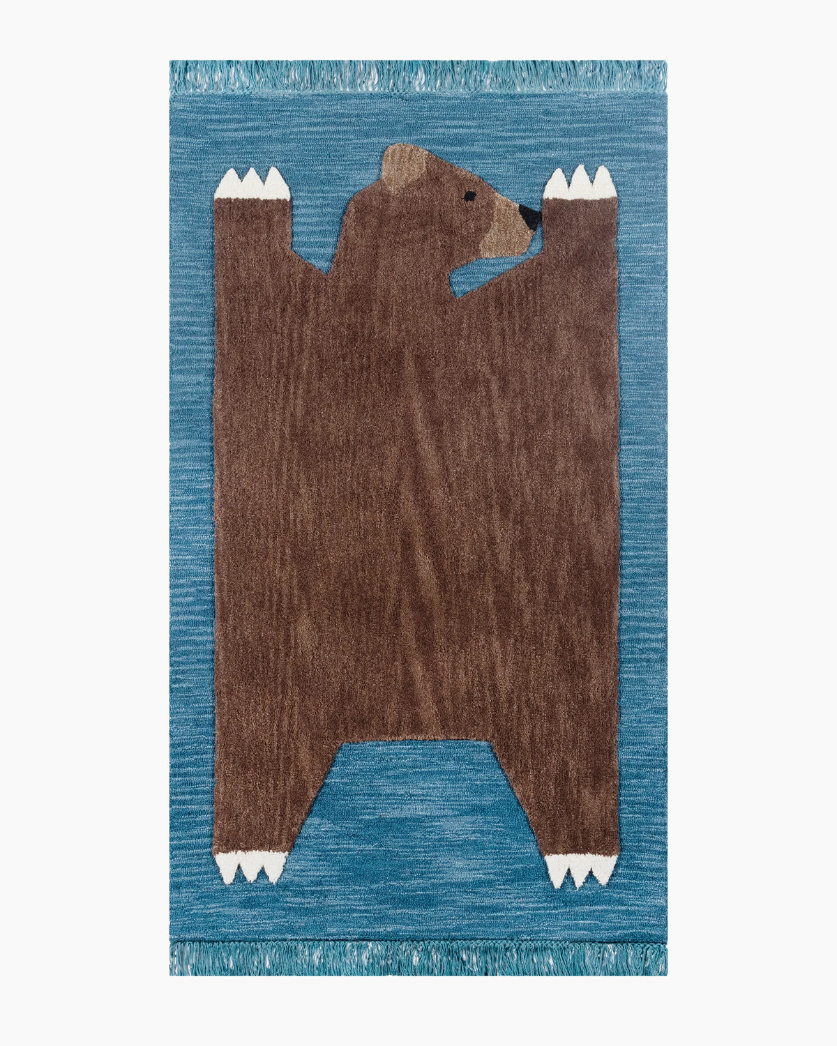 Playful Animals Hand-Tufted Wool Rug - 3' x 5' / Bear Main image