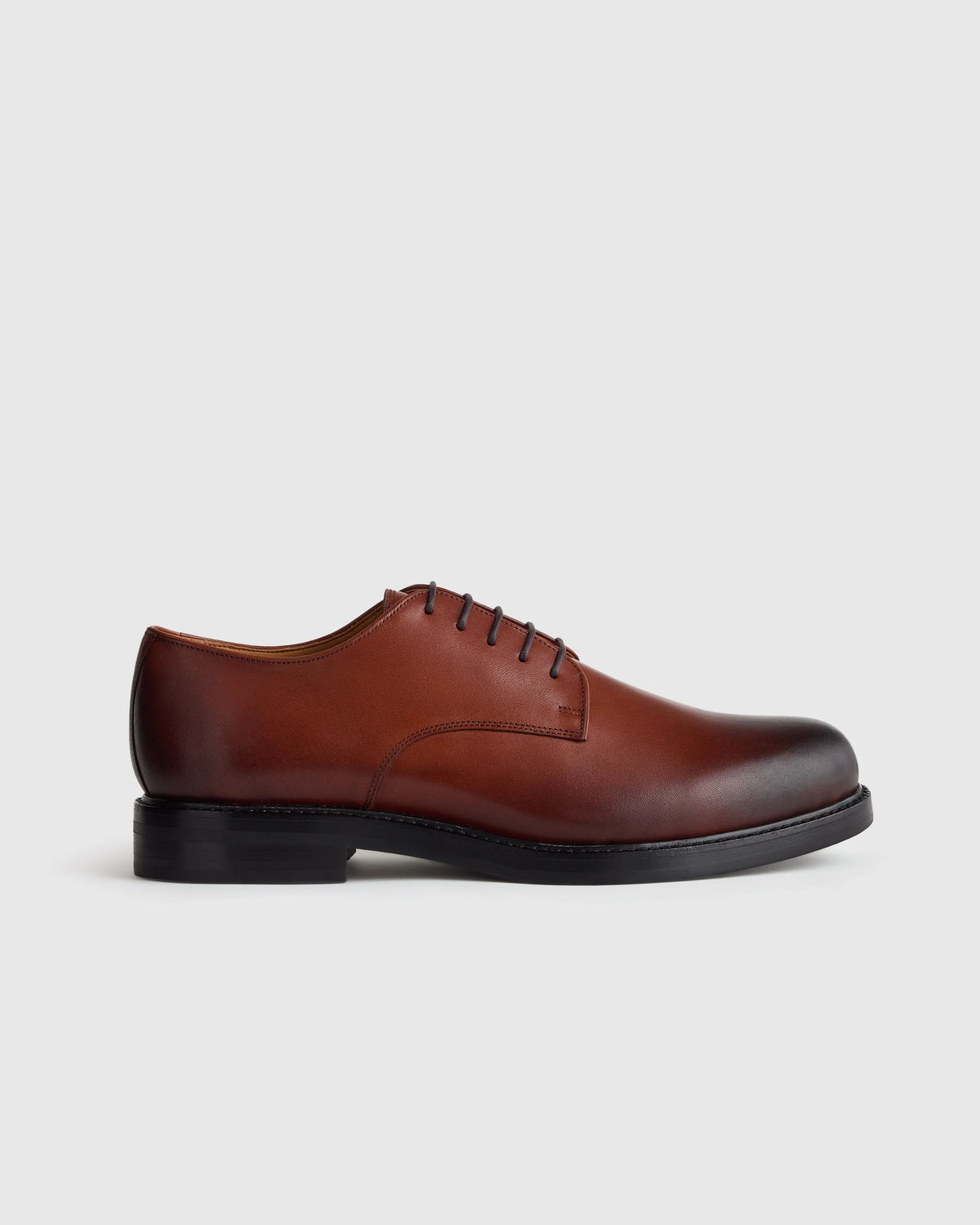 Calfskin Leather Derby - 7 / Brandy Main image