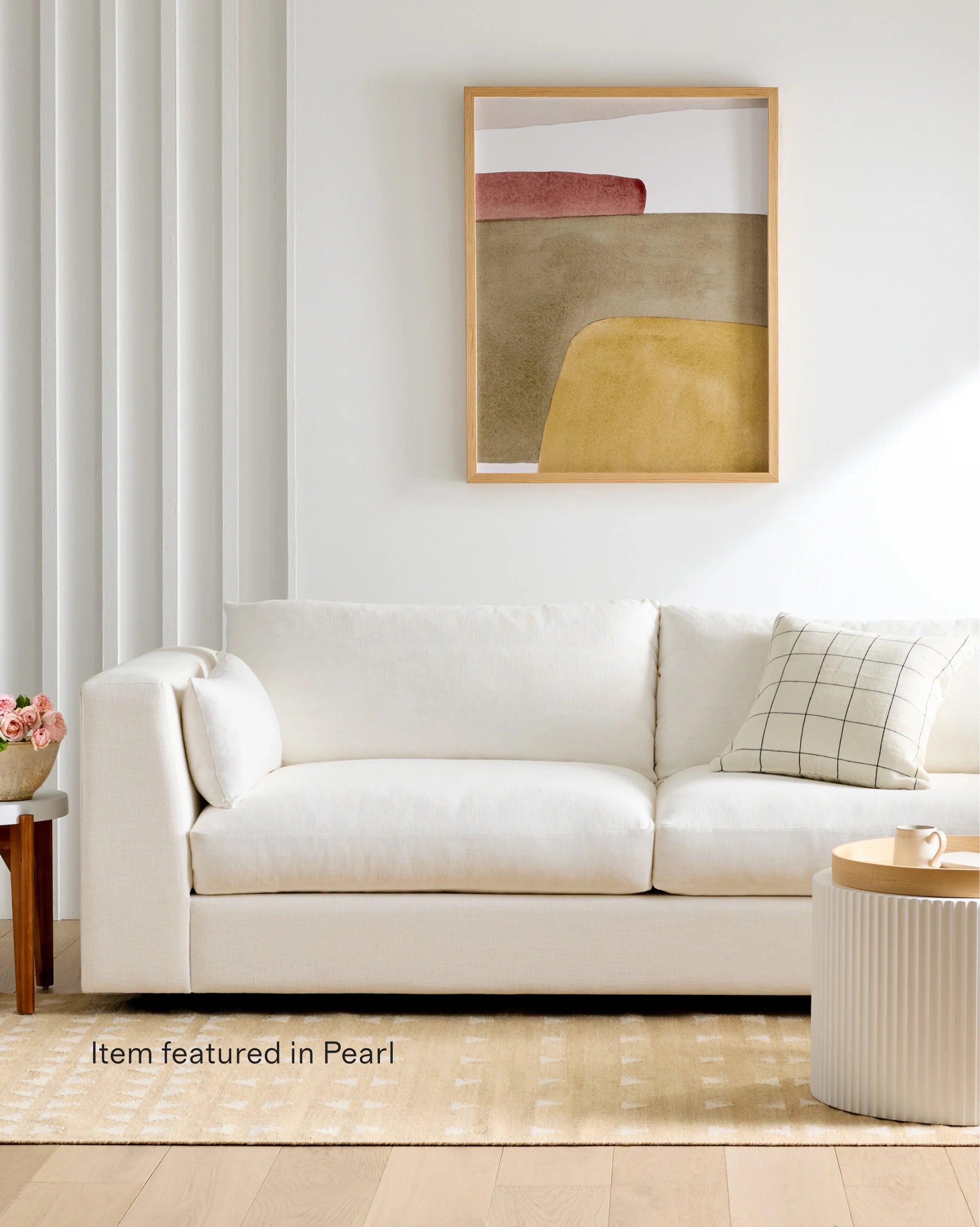 Oasis Chaise Sectional in Performance Linen - Right Arm / Sand Secondary image