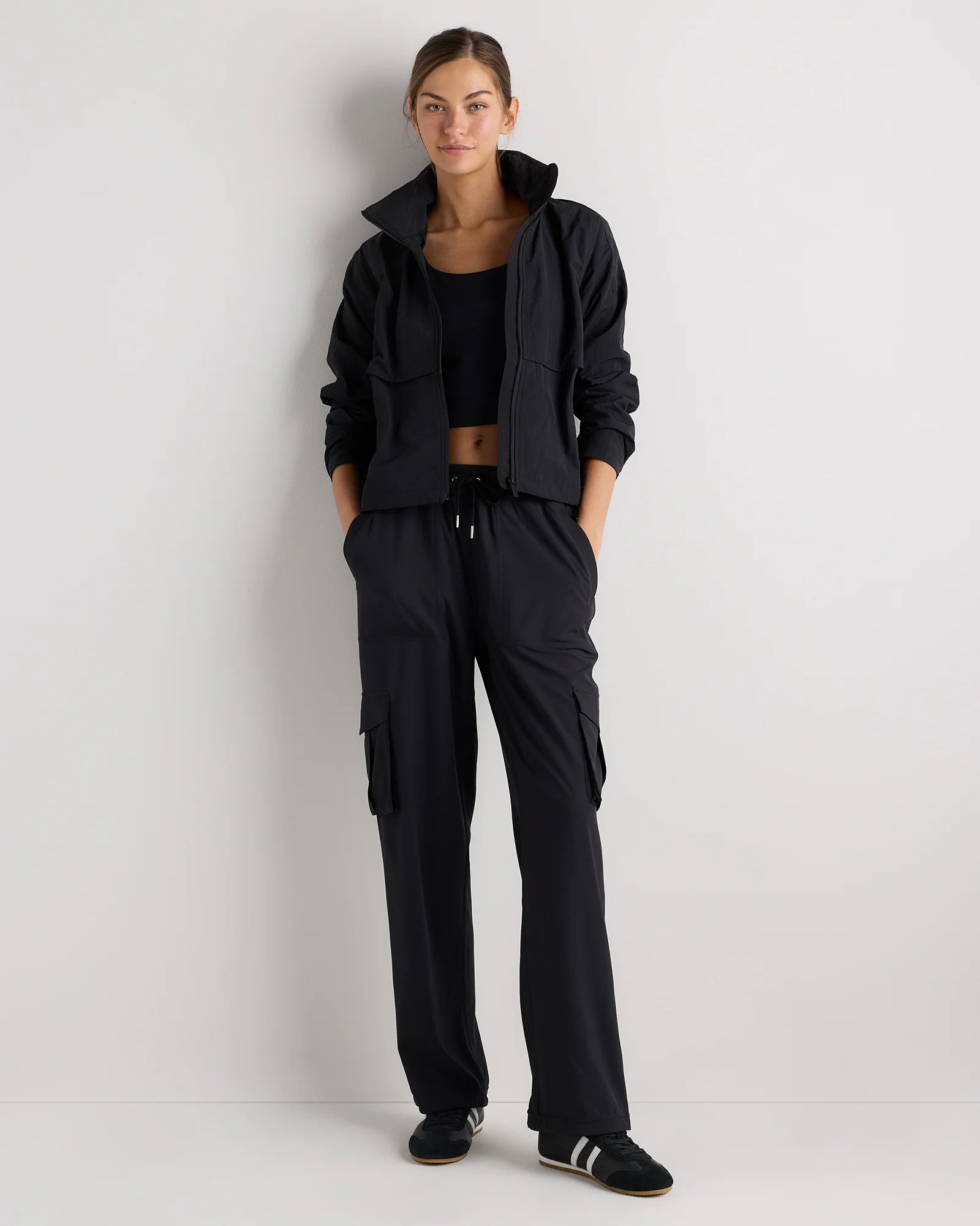 Performance Tech Cargo Mid-Rise Pants - XS / Black Secondary image