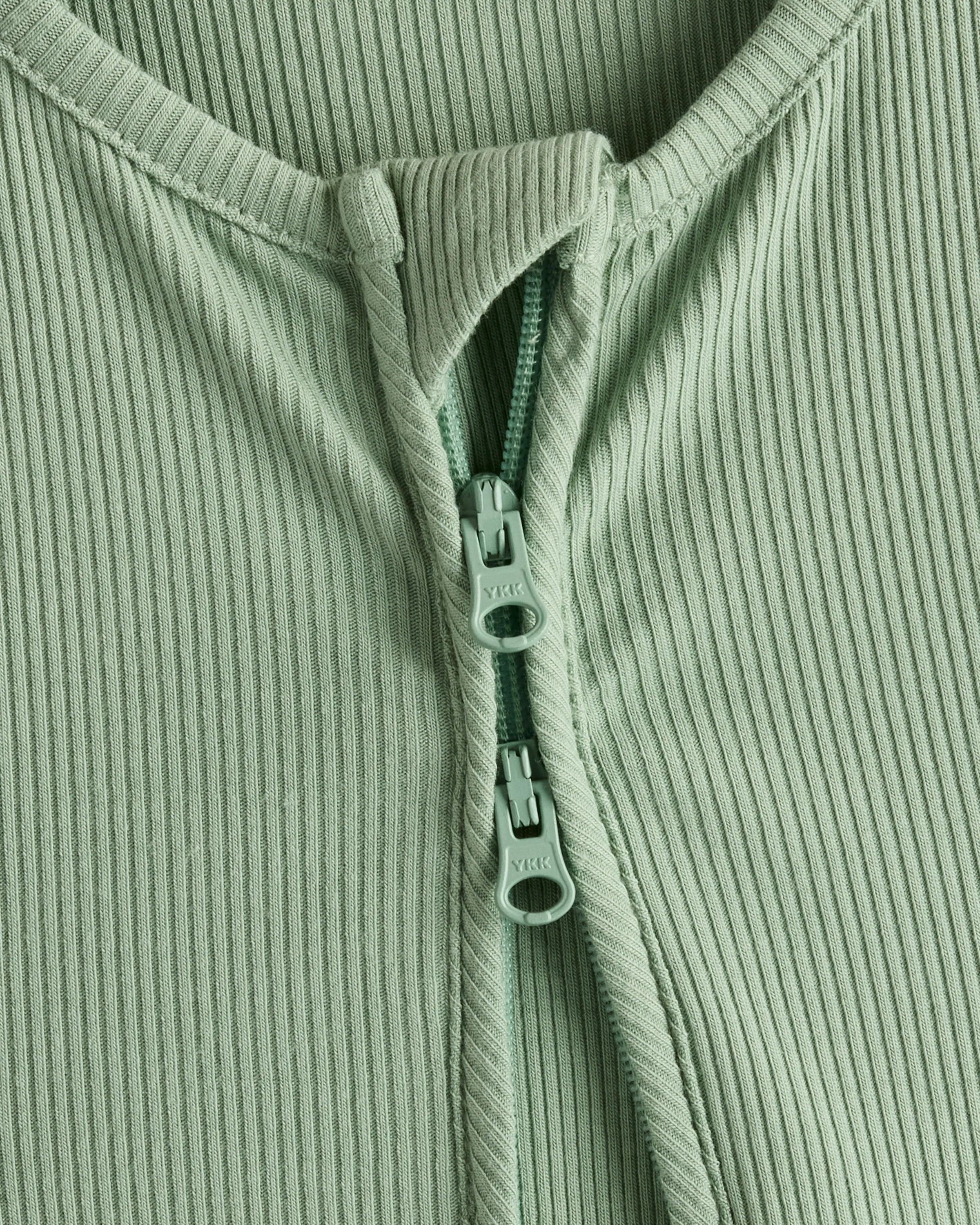 Softest Rib Footie - 12-18M / Sage Green Secondary image