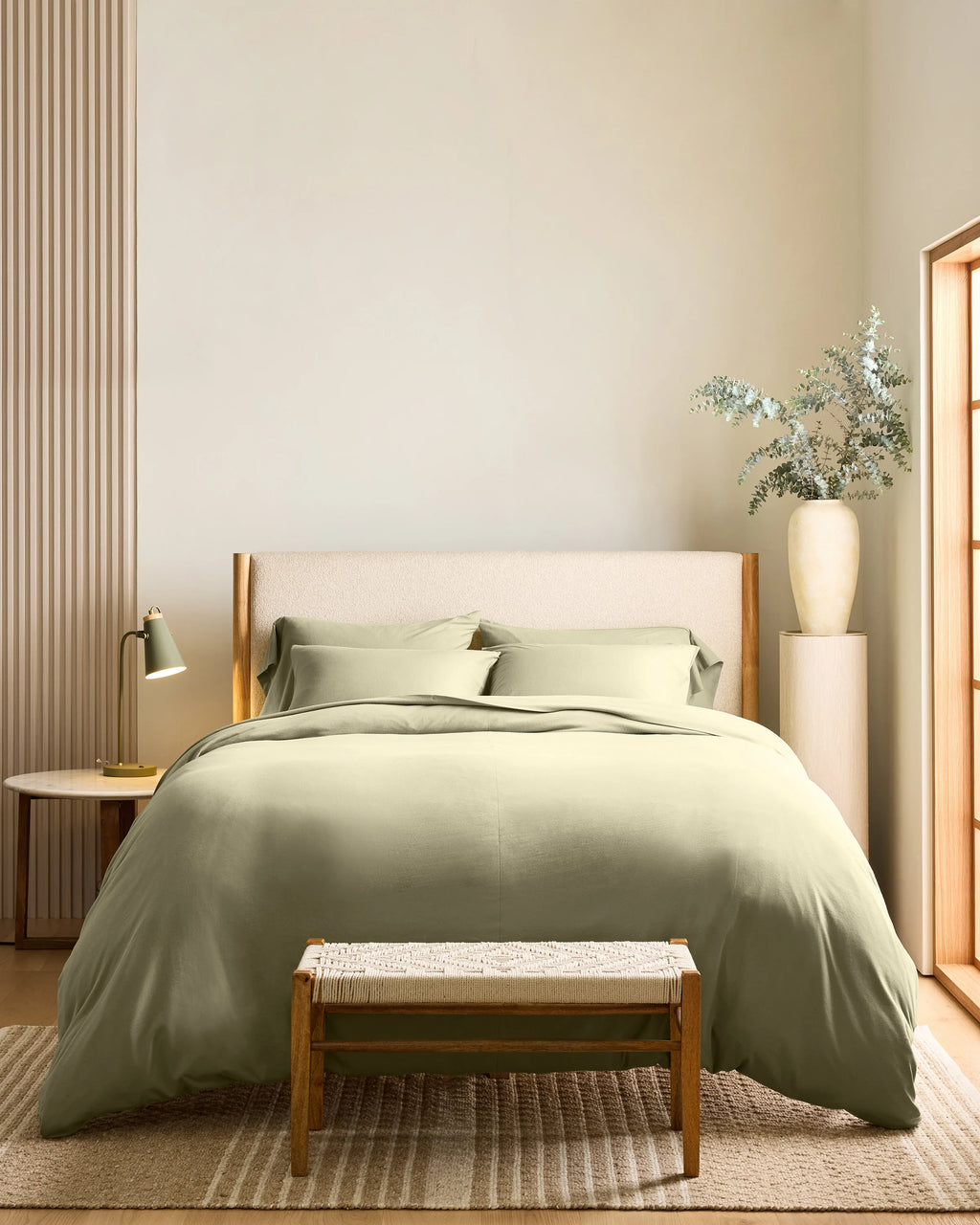 Organic Jersey Duvet Cover Set - Twin / Light Blue