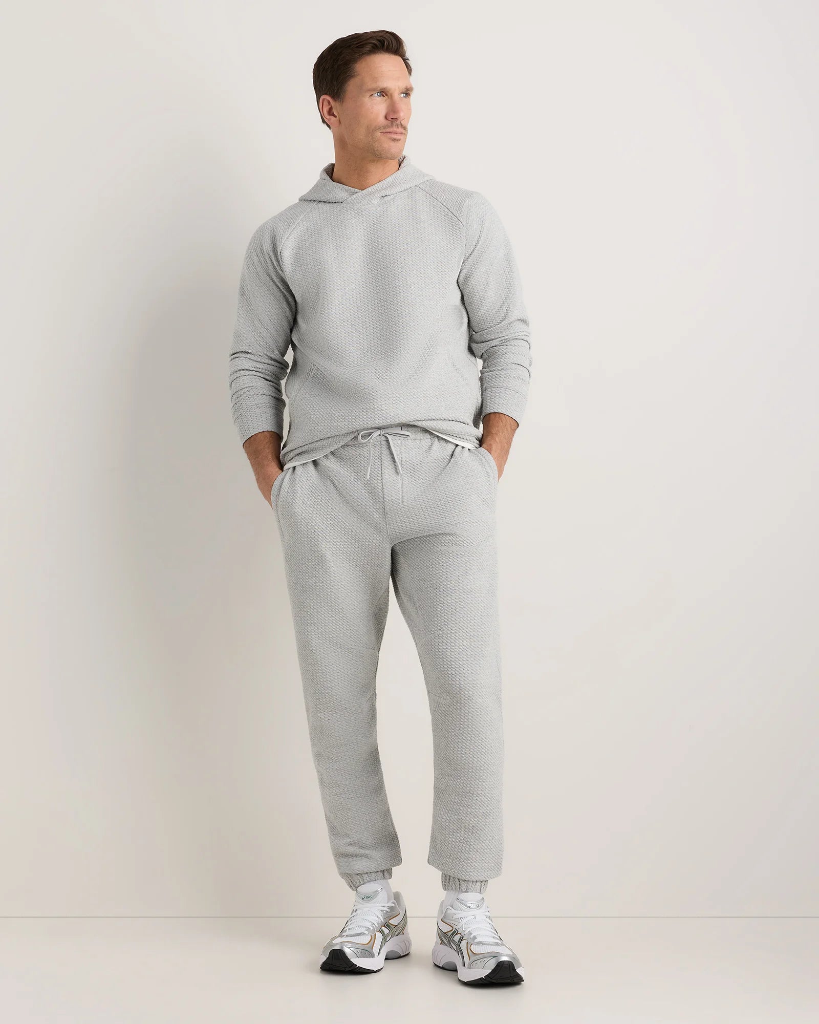 Waffle Knit Joggers - S / Heather Grey Secondary image