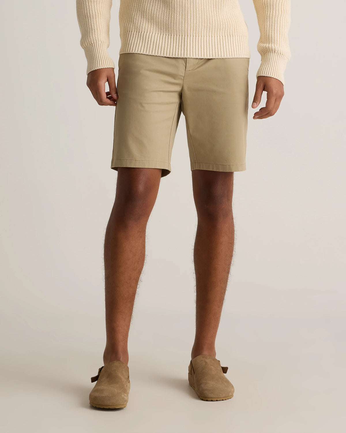 Organic Cotton Classic Stretch Chino Shorts - 9" - 30 / Sand Dune Main image