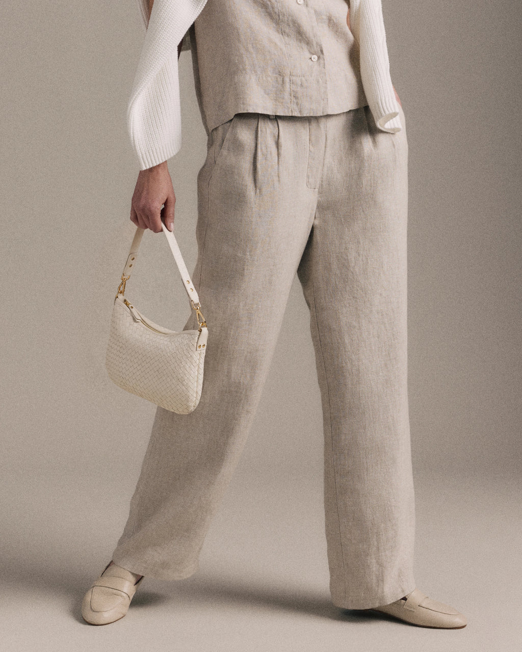 Sloane Handwoven Mini Shoulder Bag - One Size / Cognac