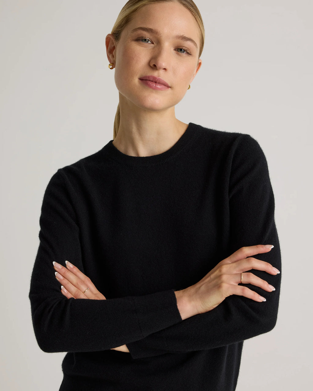Mongolian Cashmere Crewneck Sweater - XS / Ivory