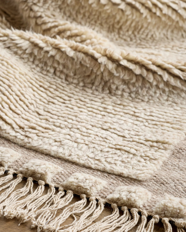 Saje Wool Shag Rug - 3' x 5' / Neutral