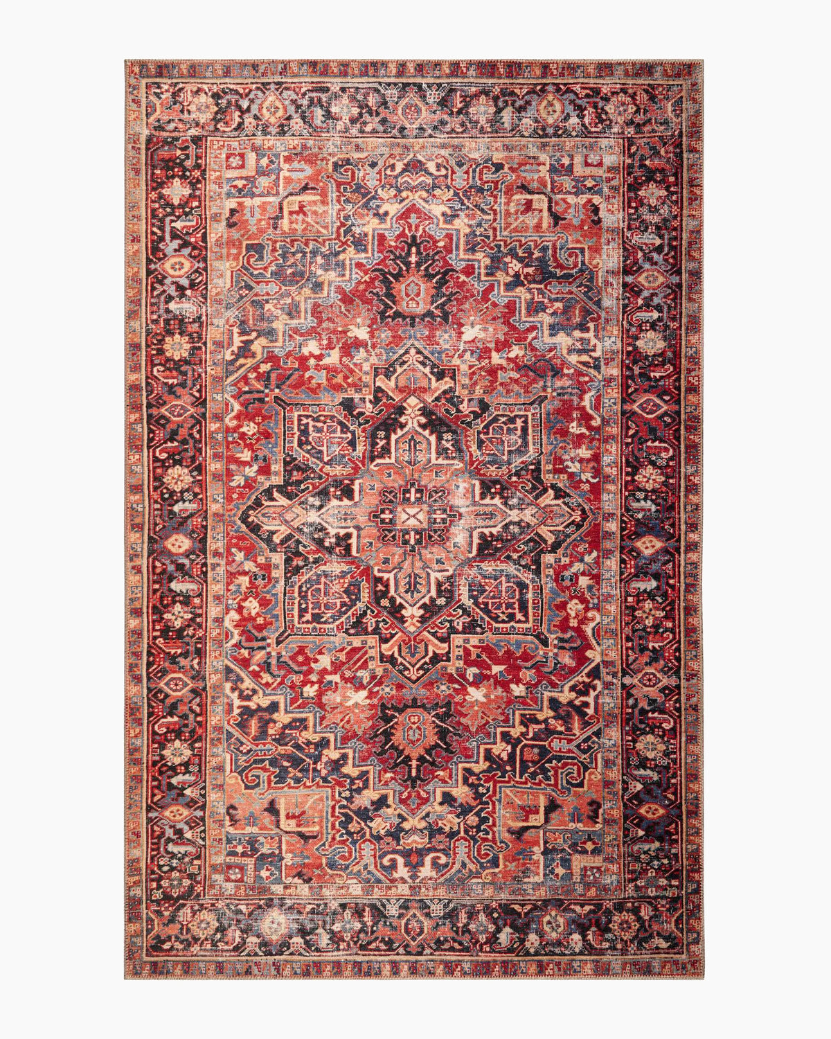 Athena Washable Rug - 3'9" x 5'6" / Red Main image