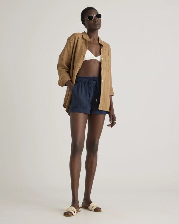 Vintage Wash Tencel Utility Shorts - XS / Moonstone Blue