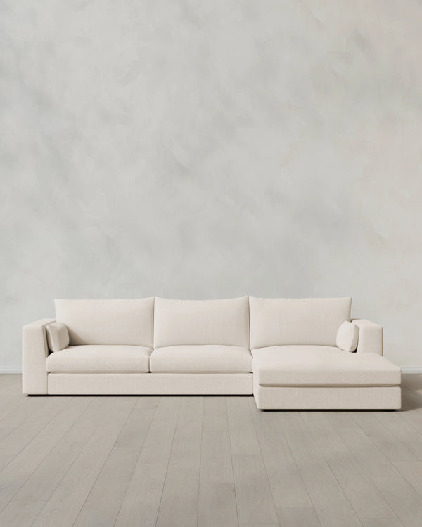Oasis Chaise Sectional in Performance Linen - Right Arm / Sand