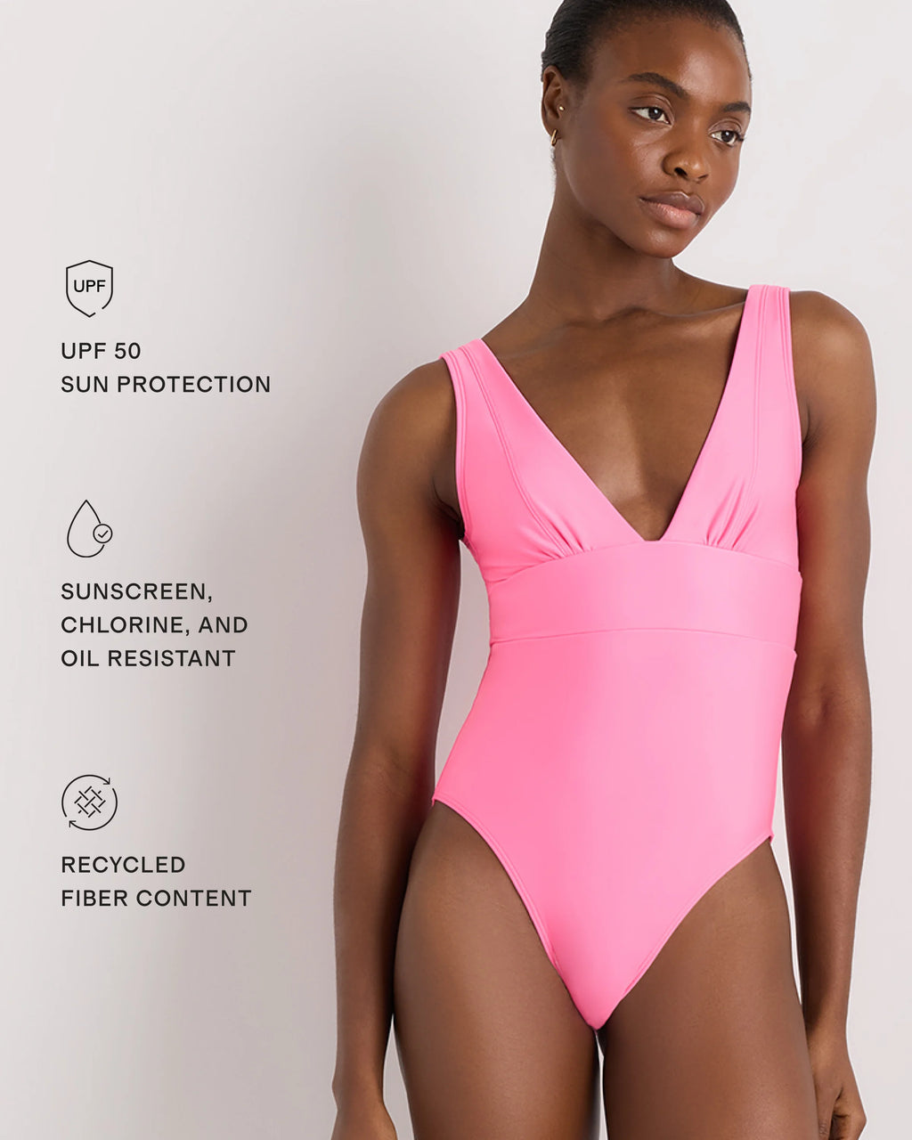 Italian Plunge One-Piece Swimsuit - XS / Deep Navy