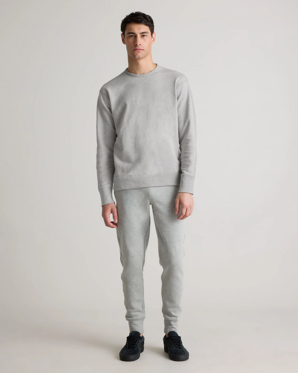 Organic Midweight French Terry Crewneck - S / Deep Navy