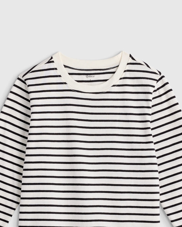 100% Organic Cotton Jersey Long Sleeve Tee - 6 / Dino Sketch