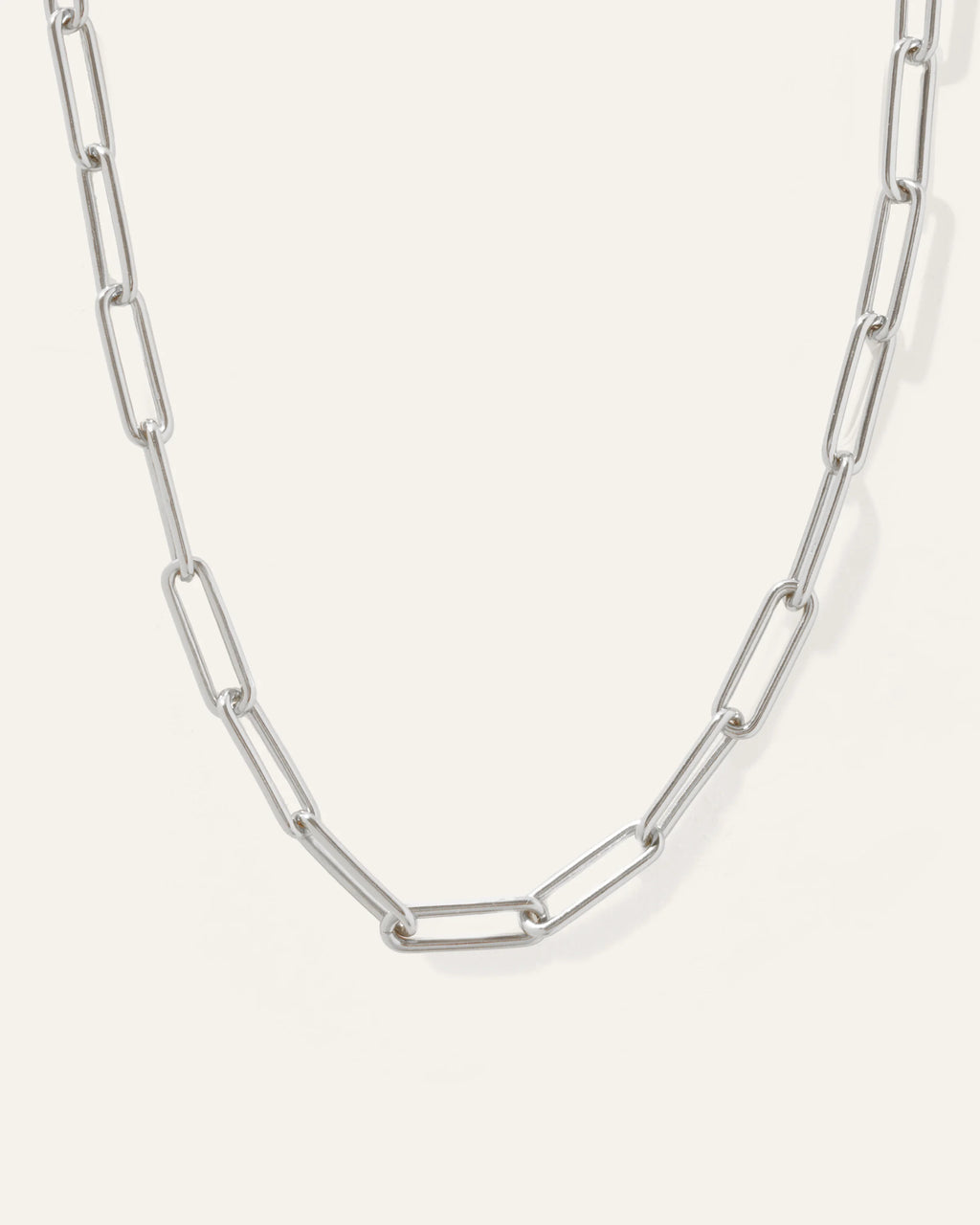 Bold Paperclip Chain Necklace - One Size / Gold Vermeil