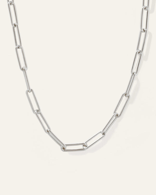 Bold Paperclip Chain Necklace - One Size / Gold Vermeil