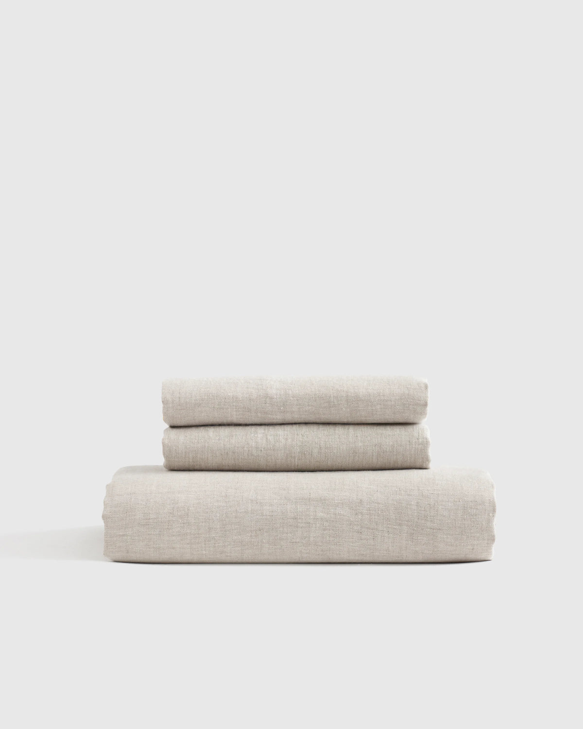 European Linen Chambray Fitted Sheet Set - Twin / Natural
