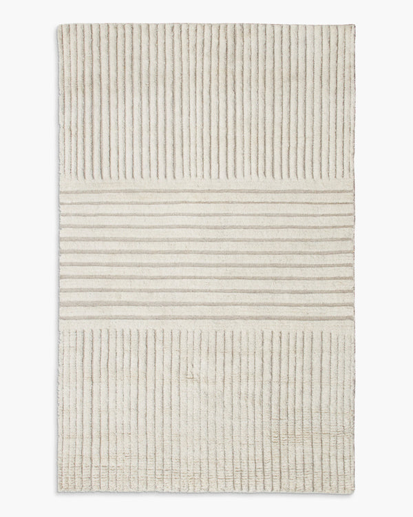 Troy Hand-Knotted Wool Rug - 3' x 5' / Ivory