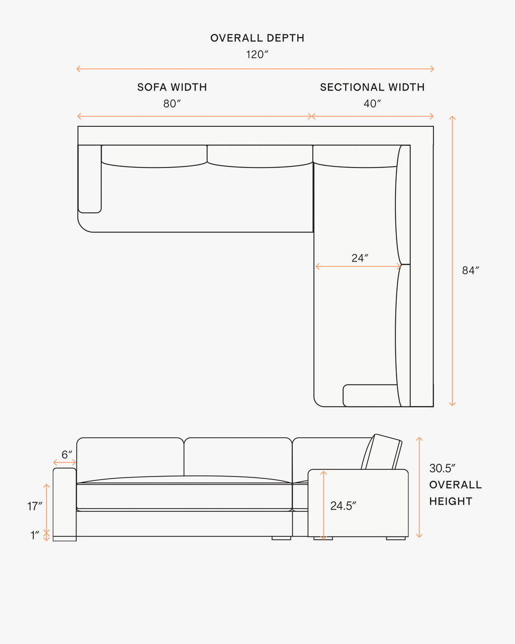 Sierra Curved Arm L Sectional in Performance Boucle - Right Arm / Mushroom