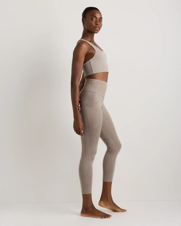 Ultra-Soft High-Rise Pocket Legging - XS / Heather Espresso