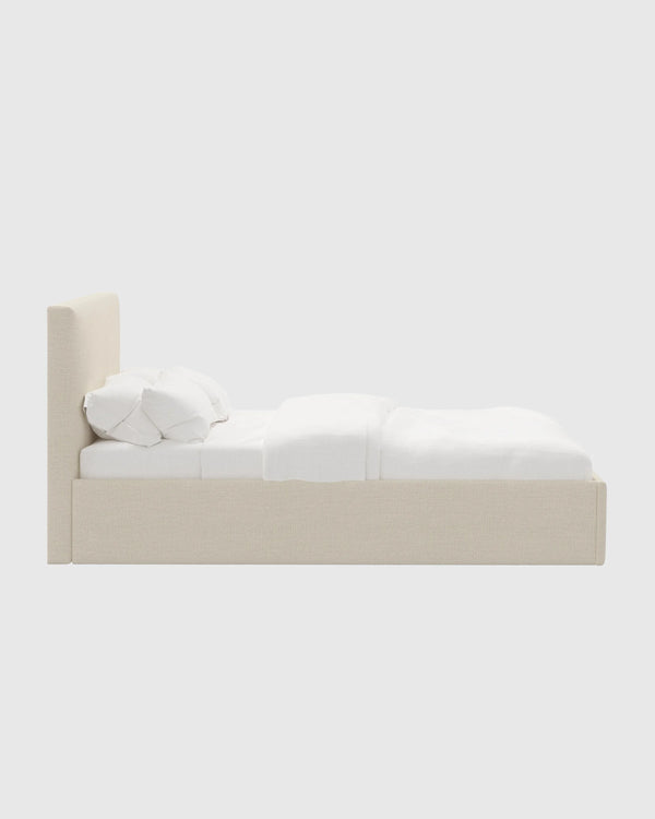 100% Linen Square Bed - Full / Canvas