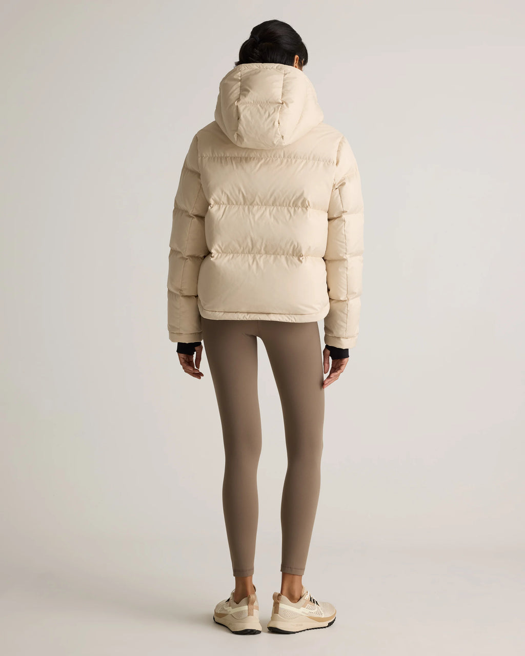 Responsible Down Cropped Puffer Jacket - XS / Shiny Black