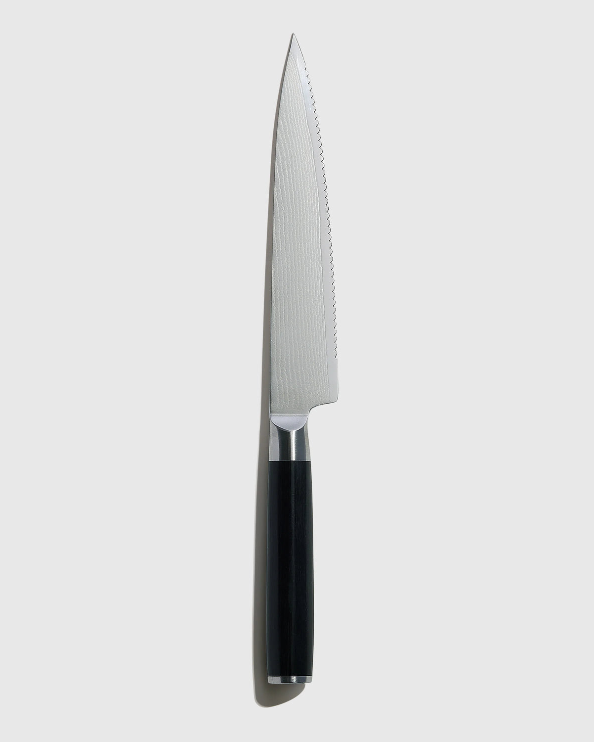 Essential Japanese Damascus Steel 6" Serrated Utility Knife - One Size / No Color Main image