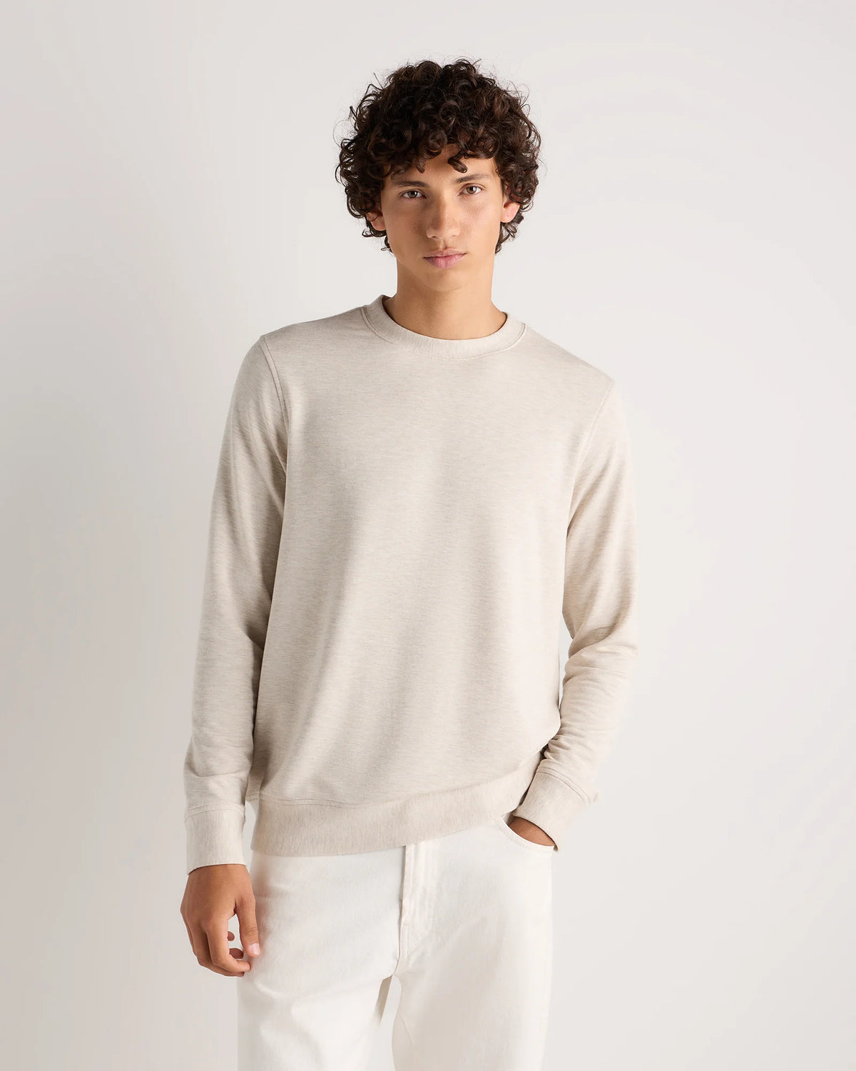 Supersoft Fleece Crew - XS / Heather Oatmeal Main image