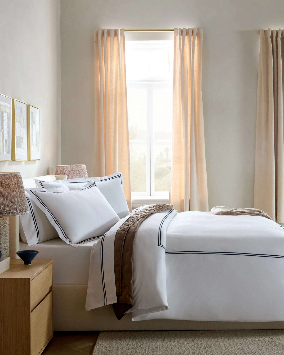 Organic Crisp Percale Deluxe Bedding Bundle - Twin / White