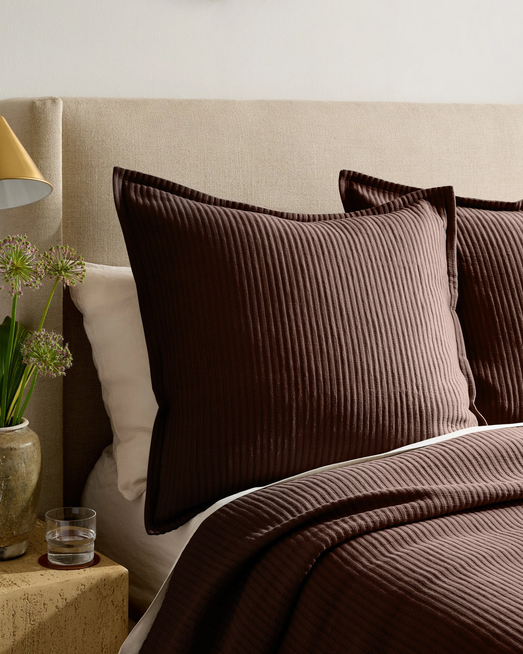 Organic Cotton Matelasse Euro Sham - Euro / Dried Sage