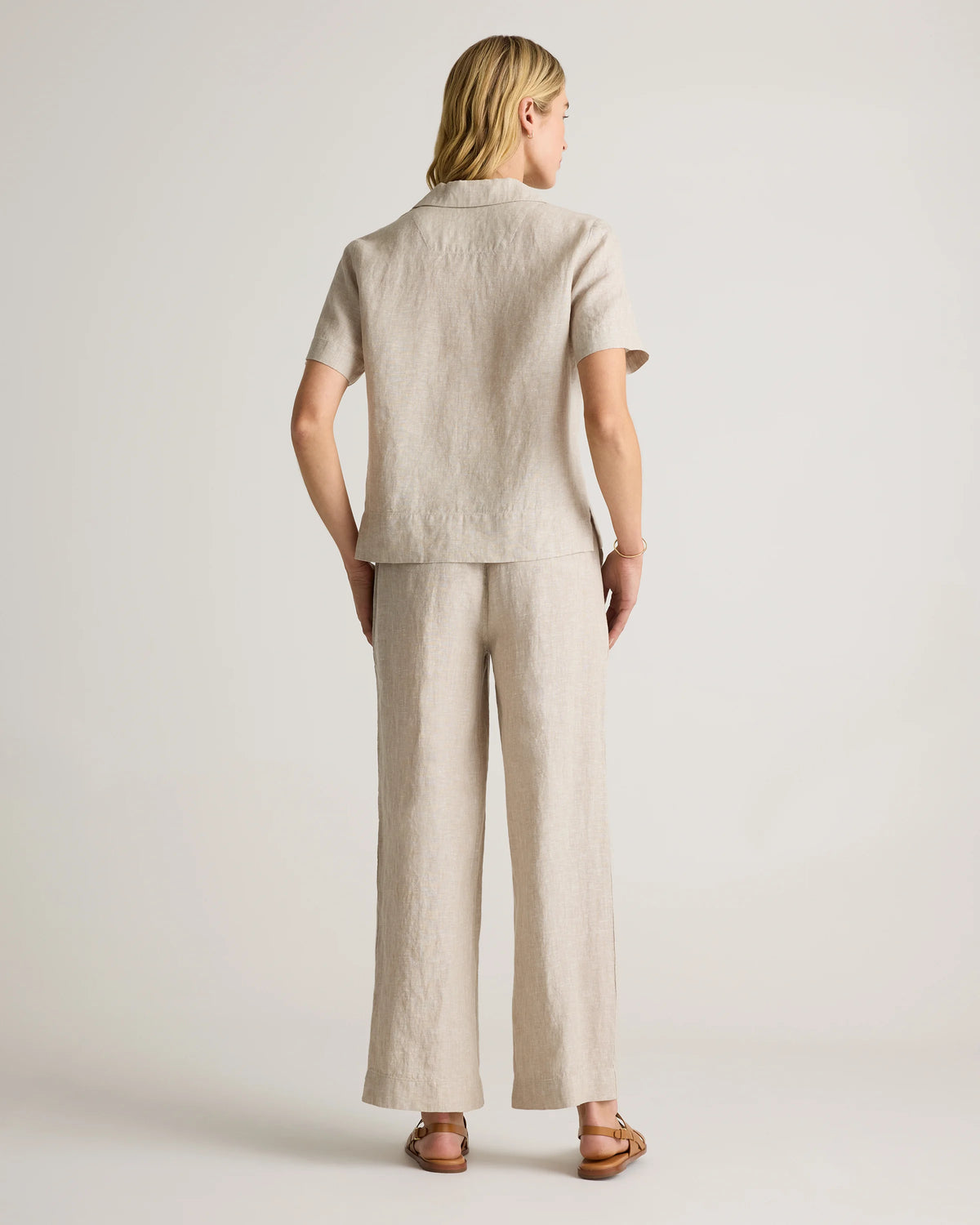 100% European Linen Wide Leg Pants - XS / Bayberry Olive