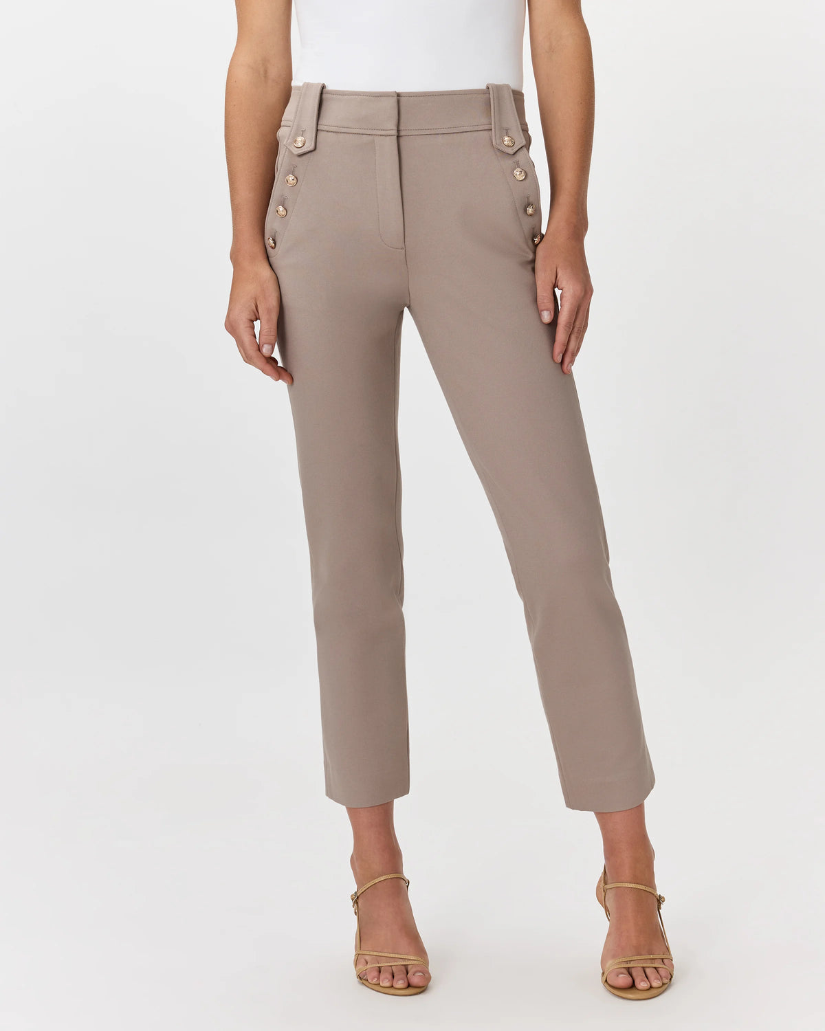 Ultra-Stretch Ponte Straight Leg Mariner Pants - XS / Morel Grey Main image