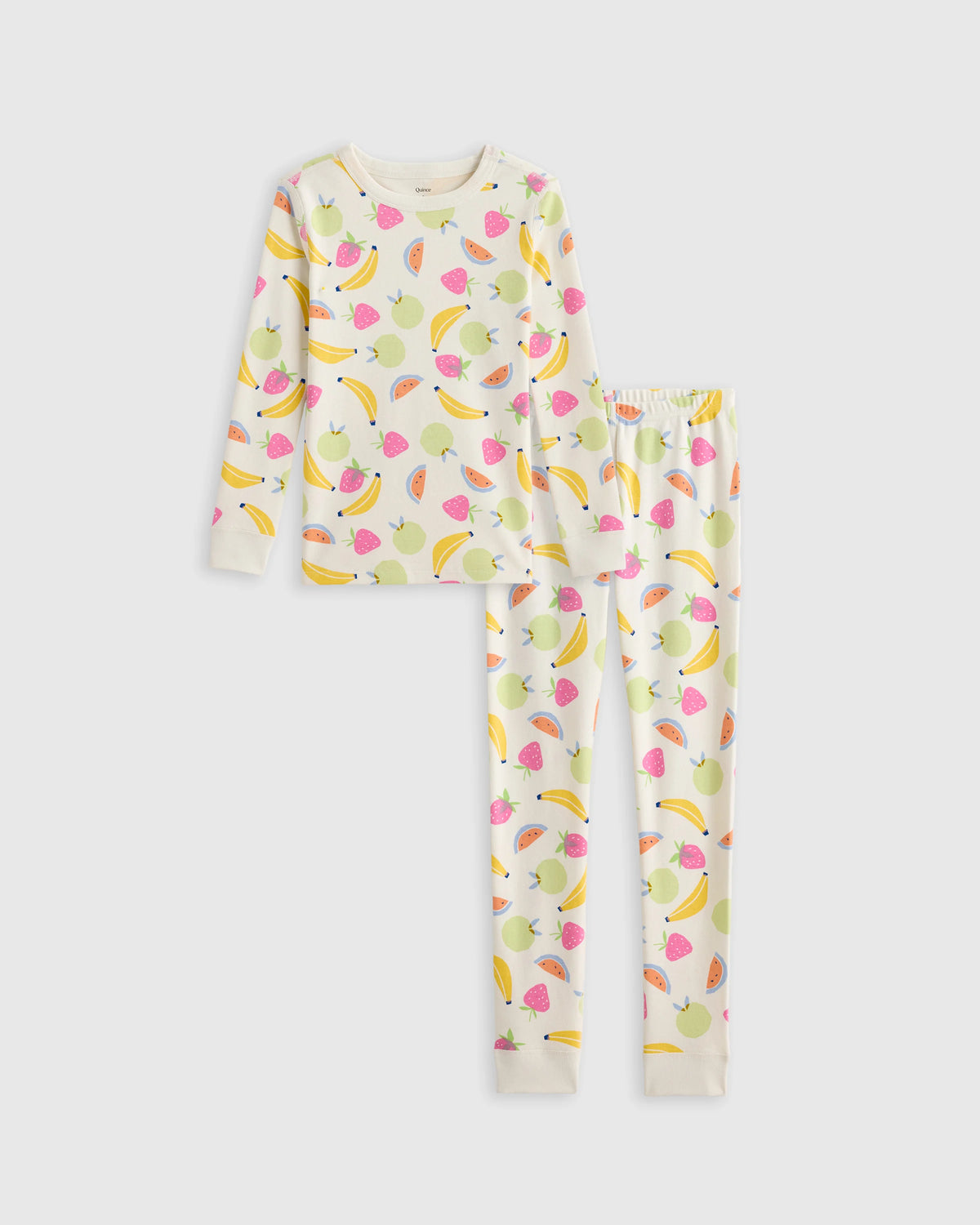 100% Organic Cotton Long Sleeve and Pant Pajama Set - 2T / Navy Stripe