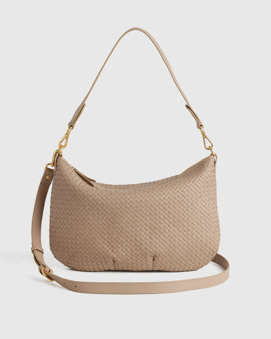 Sloane Handwoven Shoulder Bag - One Size / Cognac