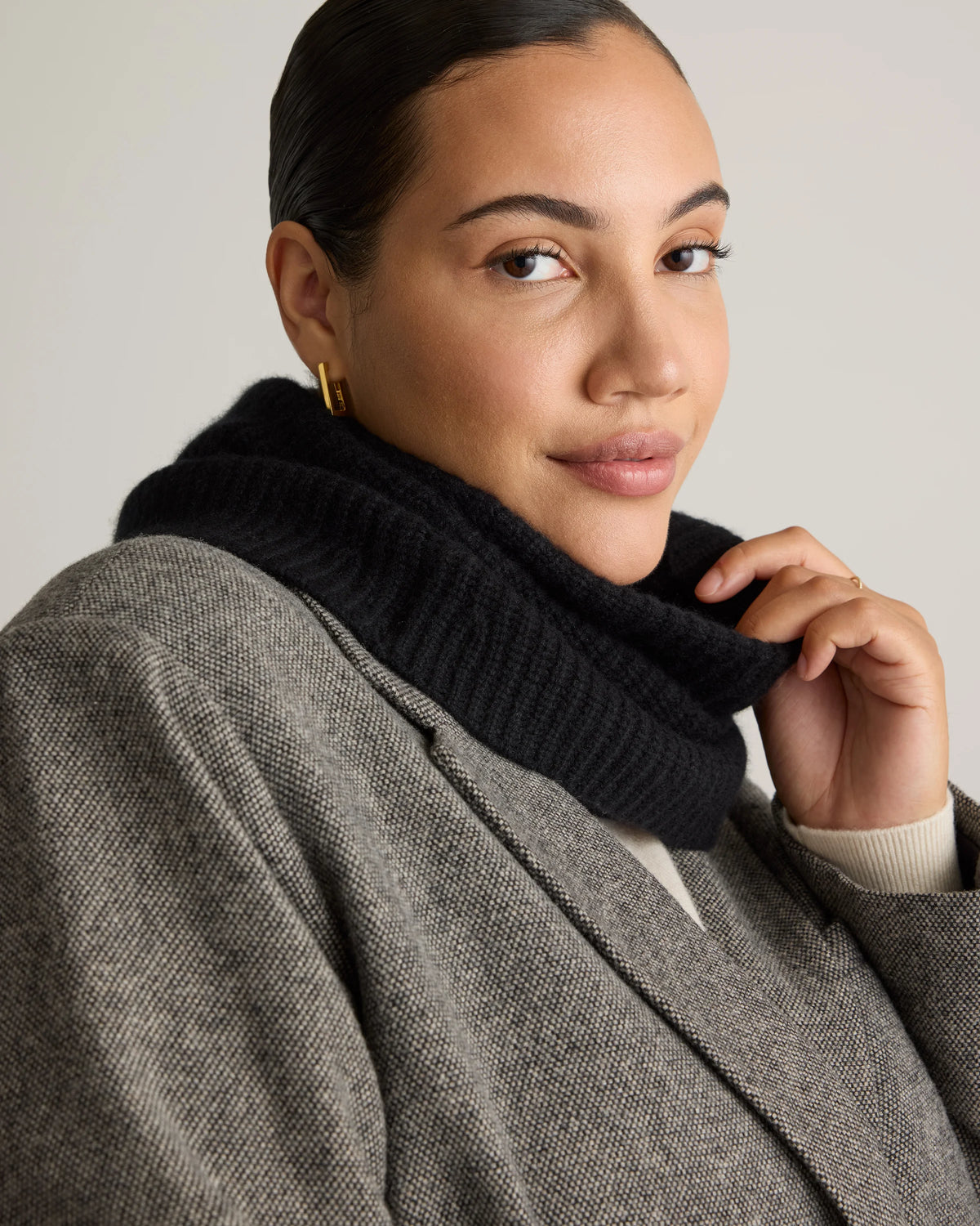 Mongolian Cashmere Snood - One Size / Ivory