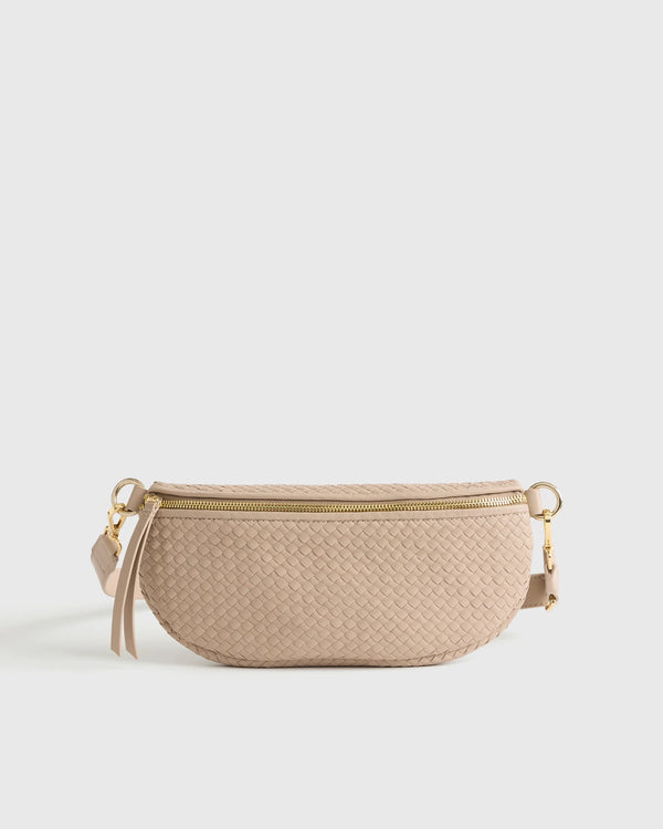 Sloane Handwoven Sling Bag - One Size / Taupe