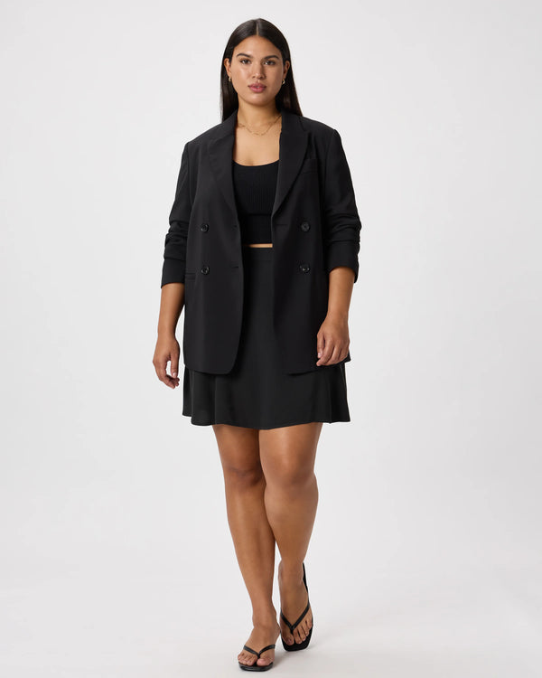 Lightweight Crepe A-Line Mini Skirt - XS / Moonstone Blue
