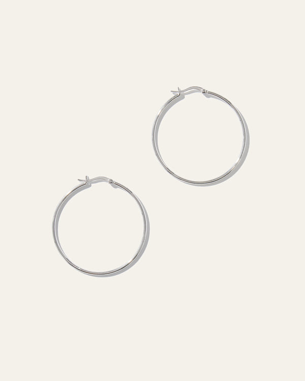 Silver Statement Hoops - One Size / Sterling Silver
