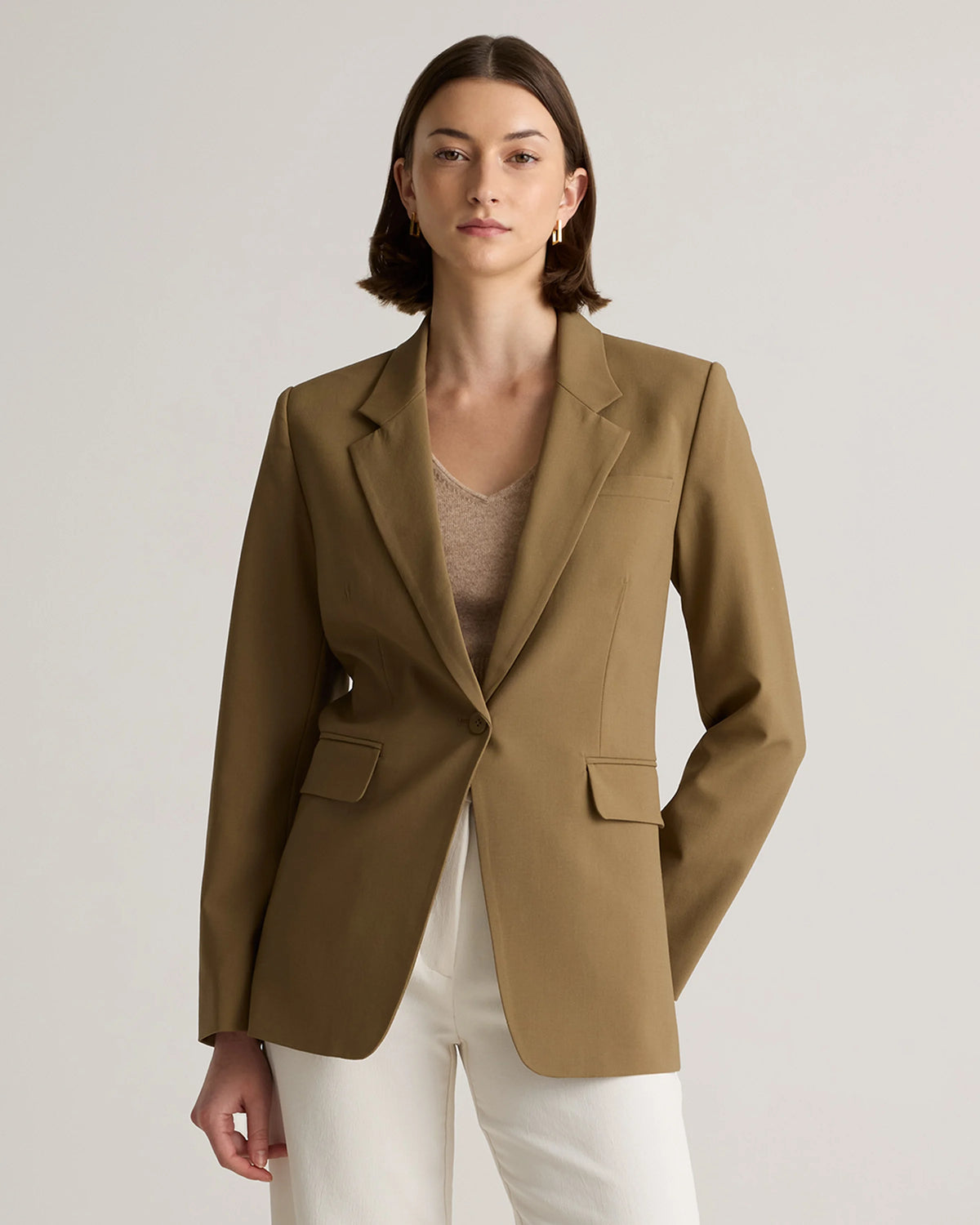 Italian Wool Long Blazer - XS / Sahara Camel Main image