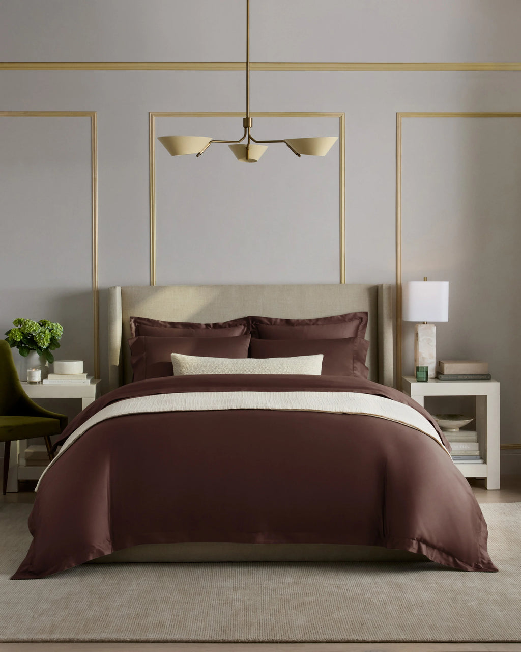 Signature Giza Cotton Sateen Duvet Cover Set - Twin / Sand