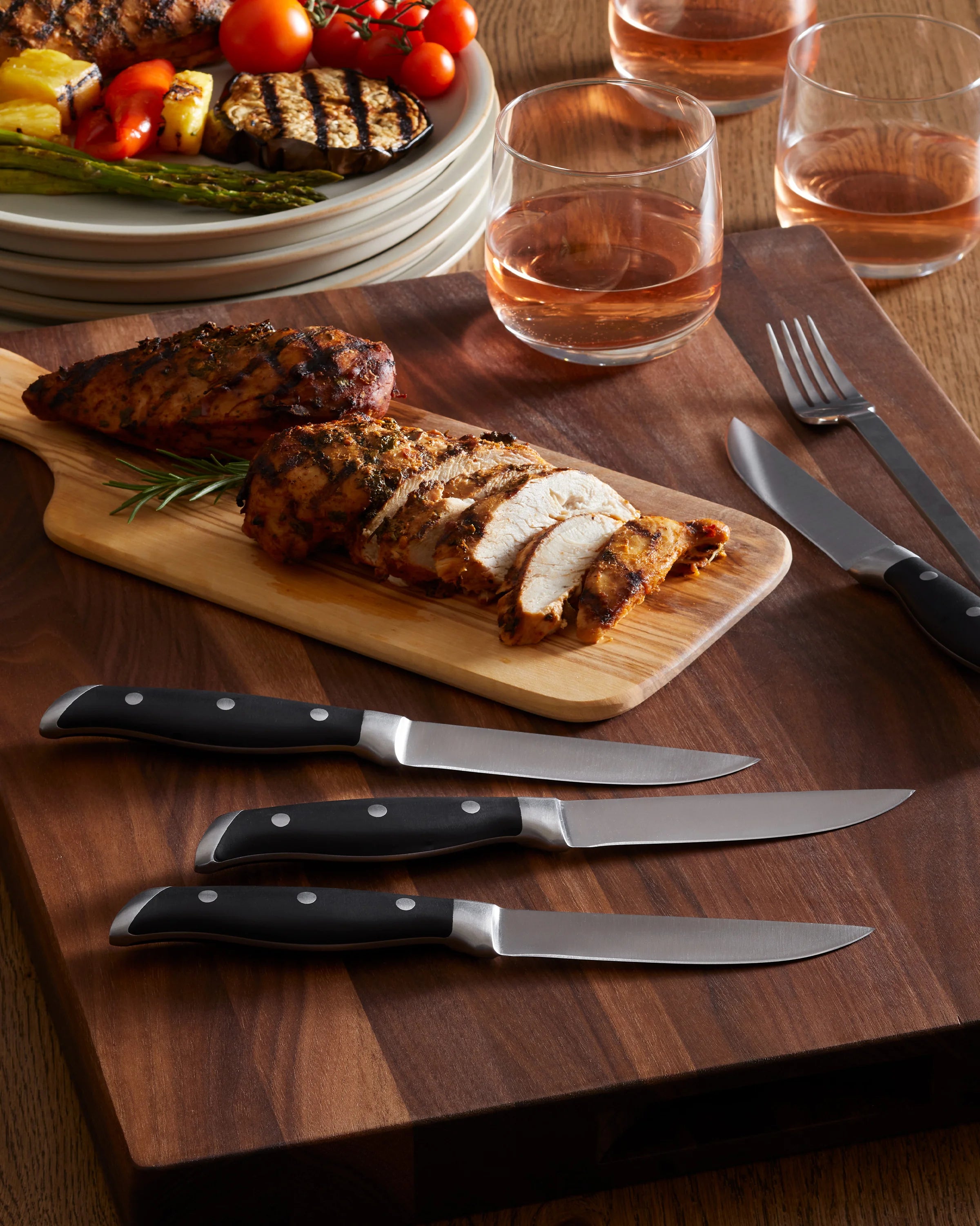 German Stainless Steel Steak Knife Set - One Size / Black Secondary image