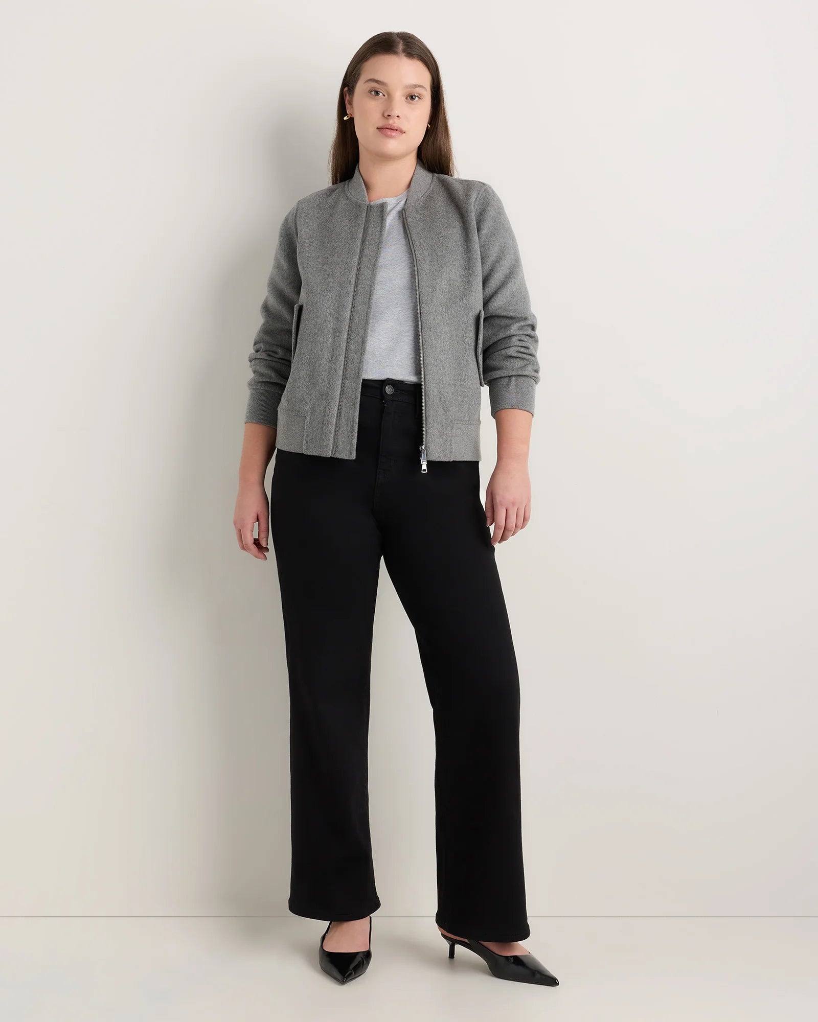 Curvy Bella Stretch Wide Leg Jeans - 24 / Black Secondary image