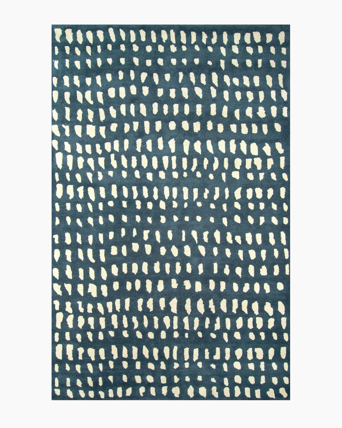 Painterly Dots Hand-Tufted Wool Rug - 3'6" x 5'6" / Navy Main image