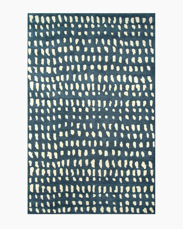 Painterly Dots Hand-Tufted Wool Rug - 3'6" x 5'6" / Navy